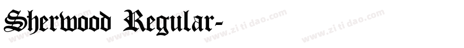 Sherwood Regular字体转换